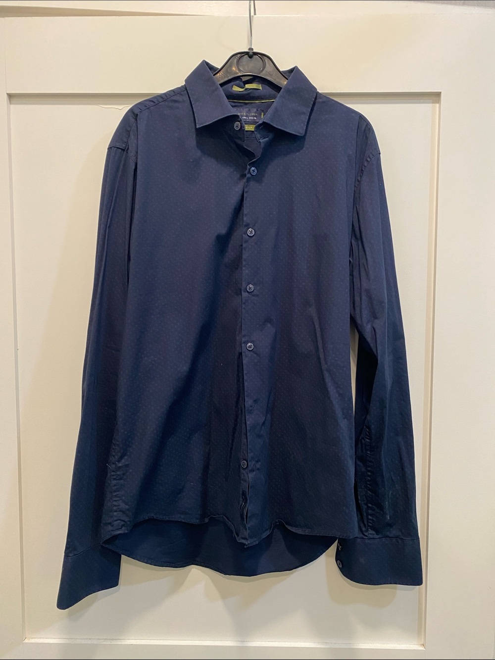 Denim & Flower mens stretch button up - navy